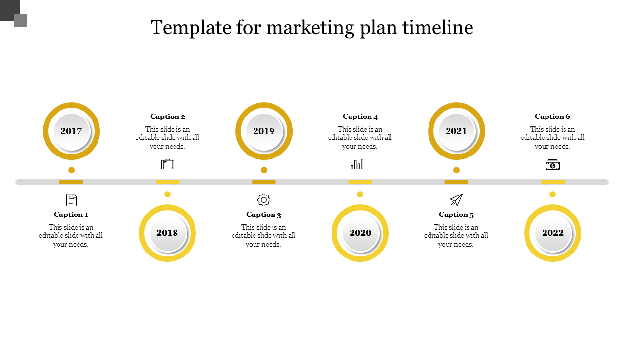 Free - Best Template For Marketing Plan Timeline Presentation